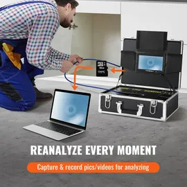 Vevor Profi 7" 30m Kanalkamera Endoskop 1000TVL