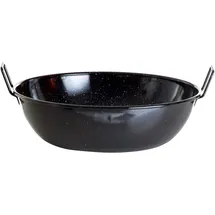 ALLGRILL Leichter emaillierter Topf mit 2 Griffen für offene Flamme und Backofen geeignet, Ø 18 cm