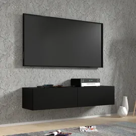 BIM Furniture Bingo TV-Lowboard 30 cm x 40 cm x 140 cm Schwarz/MDF, Spanplatte