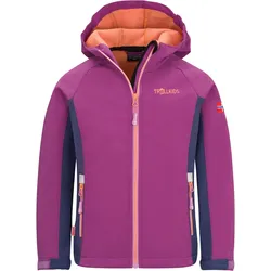 Trollkids Kristiansand Softshelljacke Mädchen in mallow pink-violet blue-papaya, Größe 164