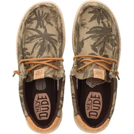 HEYDUDE Wally Palm Jute Herren Burnt Olive/Ginger Brown 43
