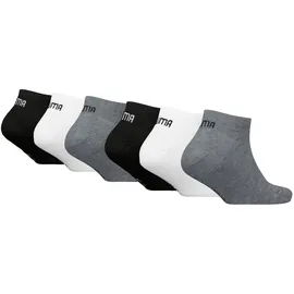 Puma Sneakersocken 6er Pack Schwarz/Weiß/Grau 35-38