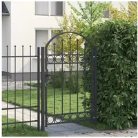 vidaXL Gartentor 100 x 150 cm Grau/Pulverbeschichteter Stahl