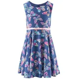 happy girls Kleid aus Viskose mit rückseitigem Reißverschluss, Blau, 116
