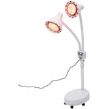 innytund Infrarotlampe 275W Rotlichtlampe Wärmelampe Doppelkopf Infrarotlampe Wärmelampe 360° Lampe Massagelampe Rotlichtstrahler Heizlampe für Behandlung von Erkältungen und Muskelverspannungen