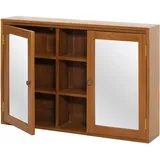 Mendler Teak-Spiegelschrank HWC-M85, Badspiegelschrank, hochwertiges B-Grade-Teak (Kernholz, 20-30 Jahre), 70x100x20cm
