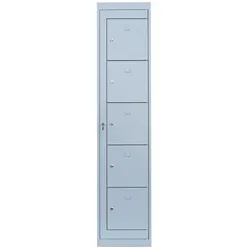 Verteilerschrank 5 Fächer Stahlschrank Schrank Postschrank Personalschrank 180x40x50 Lichtgrau 526050