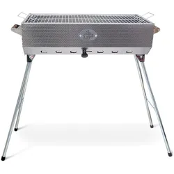 Grillpeter Mangal Set Taschkent 9er Drehspieß 230V Motor Spieße