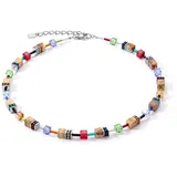 Coeur de Lion 3018/10-1511 Damen-Halskette GeoCUBE Multicolor Braun