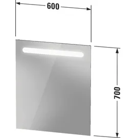 Duravit No.1 Spiegel, mit LED-Beleuchtung, 600x35x700mm, Netzanschluss, N17951000000000