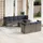 vidaXL Gartensofa-Set 11-tlg. grau Polyrattan