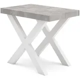 SKRAUT HOME Ausziehtisch 222 x 73 x 90 cm weiß/grau