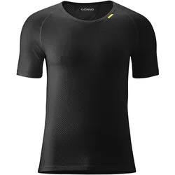 Funktionsshirt GONSO "Base Shirt M", Herren, Gr. M, schwarz, 89% Polypropylen, 11% Elastolefin, Rundhals, Kurzarm, Shirts Funktionsshirt Sportshirt, Herren Fahrrad-Unterhemd, elastisch und atmungsaktiv Rundhals Radshirt