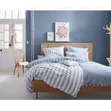 andas Greta Satin jeansblau 135 x 200 cm + 40 x 80 cm