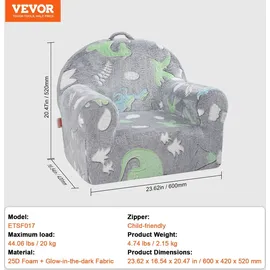 Vevor Kindersofa grau