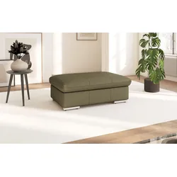 Polsterhocker SIT & MORE "Valantine", grün (olive), B:102cm H:43cm T:68cm, Hocker, individuell zum Kombinieren