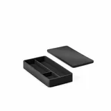 ZONE Denmark Cement Schreibtischorganizer, Schwarz mit Deckel