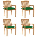 vidaXL Gartenstuhl 57,5 x 57,5 x 90 cm braun 4 St.