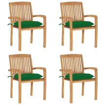 vidaXL Gartenstuhl 57,5 x 57,5 x 90 cm braun 4 St.
