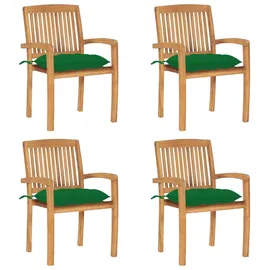 vidaXL Gartenstuhl 57,5 x 57,5 x 90 cm braun 4 St.