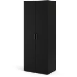 Petra Kleiderschrank 2 Türen mattschwarz.