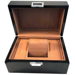 GOOPEEG Uhrenbox Uhrenbox Schöne Uhrenvitrine Schmuckaufbewahrungsbox Schwarz Mit Weichem Kissen Uhrenbox Winder Uhrenkasten