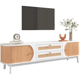 Okwish TV-Schrank 170x39,5x46 cm Weiß Holz