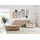 DOMO collection Eckcouch Kunstleder 3-Sitzer Braun