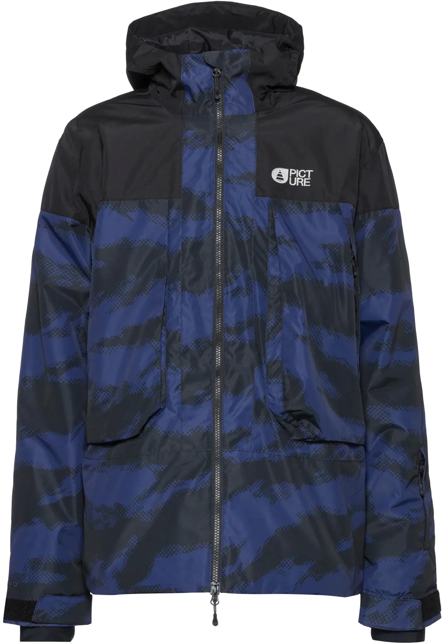 Picture CITRIK Skijacke Herren in retro fusion print, Größe L - schwarz