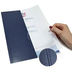 Deckblätter A4 Halb Folie - Halb Karton dunkelblau