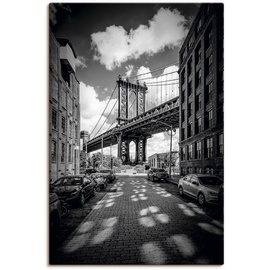 Artland Wandbild »Manhattan Bridge in Brooklyn, New York«, New York, (1 St.), als Leinwandbild, Poster in verschied. Größen, schwarz