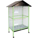 Großer Vogelkäfig auf Fuß, Voliere für Kanarienvögel, Papageien, große Wellensittiche, Kakadus, Ara, Vogelkäfig mit Ständer, 90x