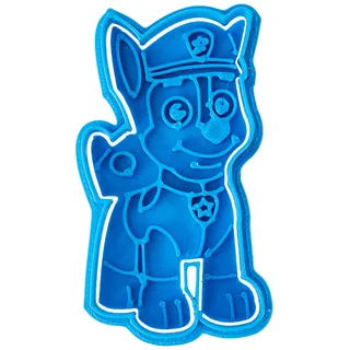 Cuticuter Paw Patrol Chase Ausstechform, Kunststoff, blau, 8x7x1.5 cm