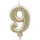 Papstar Zahlenkerze mit Halter 7 cm 12 St. Gold