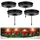 luxuskollektion 6er Set Kerzenhalter Stabkerzen Schwarz Metall Adventskranz