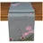 heimtexland Läufer Tischdecke Leinen-Optik Bestickt Deko Esszimmer Serie Margariten Blumen Tischwäsche grau Stickerei Schmetterling Tischband Frühling Typ886 Tischläufer 40x140 cm rosa