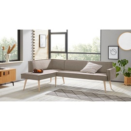 exxpo - sofa fashion Lungo 158 x 84 x 239 cm Webstoff langer Schenkel rechts grau/melange