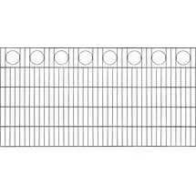 Floraworld Doppelstab-Mattenzaun Comfort 100 x 200 cm anthrazit Kreis