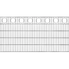 Floraworld Doppelstab-Mattenzaun Comfort 100 x 200 cm anthrazit Kreis
