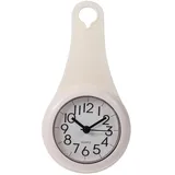 JOINPAYA Wanduhr mit Praktischem Hängegriff mit Saugnapf Moderne Badezimmeruhr aus Kunststoff Geräuschlos für Vanity und Küche