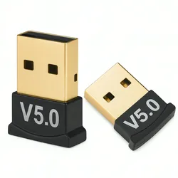 USB Bluetooth Adapter V5.0 – Dongle für PC und Laptop – Unterstützt Kopfhörer, Lautsprecher, Maus, Tastatur, Gamepads und mehr – Plug & Play