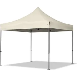 TOOLPORT  3x3m Stahl Faltpavillon, ohne Seitenteile, creme - (600011)
