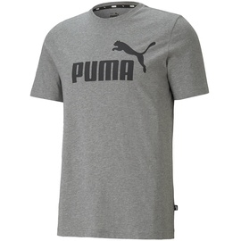 Puma Essentials Logo Herren T-Shirt medium gray heather XXL