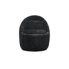 Uno Drehsessel Ash Mikrofaser 72 x 80 x 83 cm Schwarz