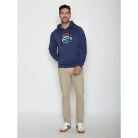 Greenbomb Hoodie Mountain Stripes Blau XL