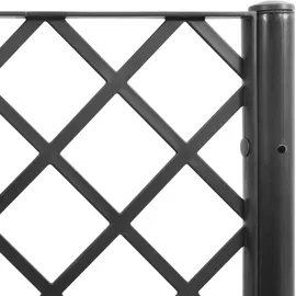 vidaXL Pflanzkübel mit Rankgitter 80 x 40 x 142 cm Schwarz