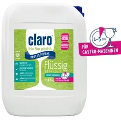 claro GV-Spülmaschinenreiniger, flüssig, Flüssigreiniger für gewerbliche Spülmaschinen mit automatischer Dosierung, 12 kg - Kanister