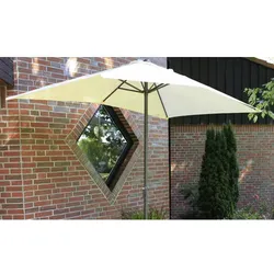 GARDEN PLEASURE Sonnenschirm, Format: 250 x 145 cm cm, rechteckig - weiss