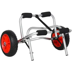 HOMCOM Kanuwagen Aluminium, Kunstleder, EVA