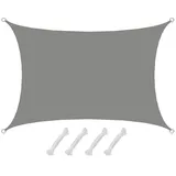 AMANKA Sonnensegel Rechteckig 400 x 300 cm grau